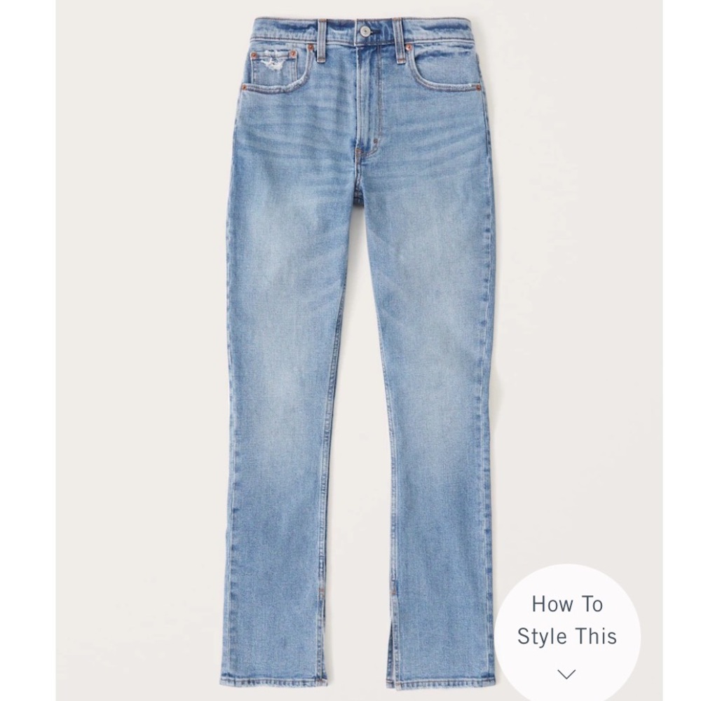 High Rise Skinny Jean with Slit
